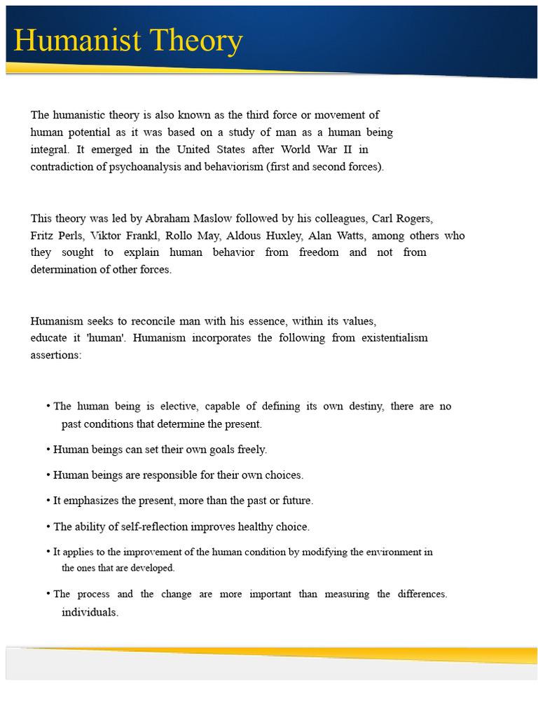 Overview of Humanist Theory Principles | PDF