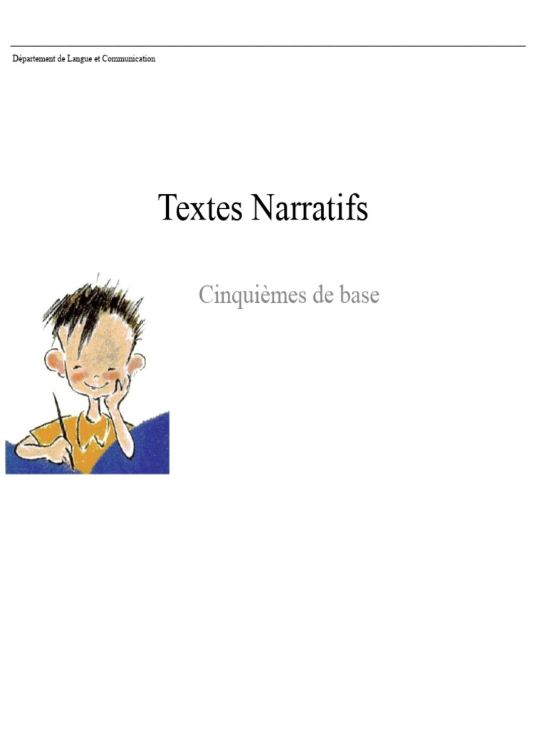 Éléments du texte narratif et genres | PDF | BD | Romans