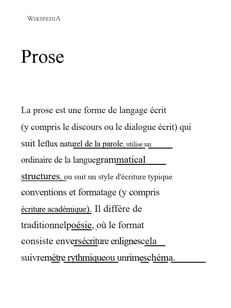 Comprendre la prose et ses types | PDF | Poésie | Prose
