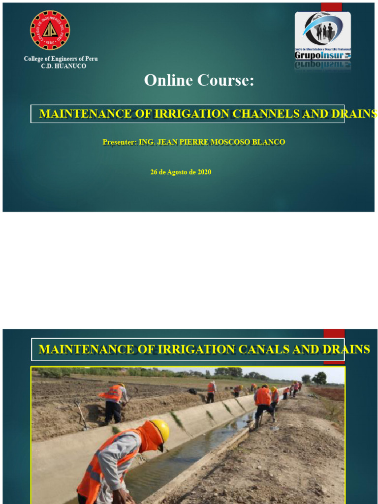 Irrigation Channel Maintenance Course | PDF | Drainage | Earth Sciences