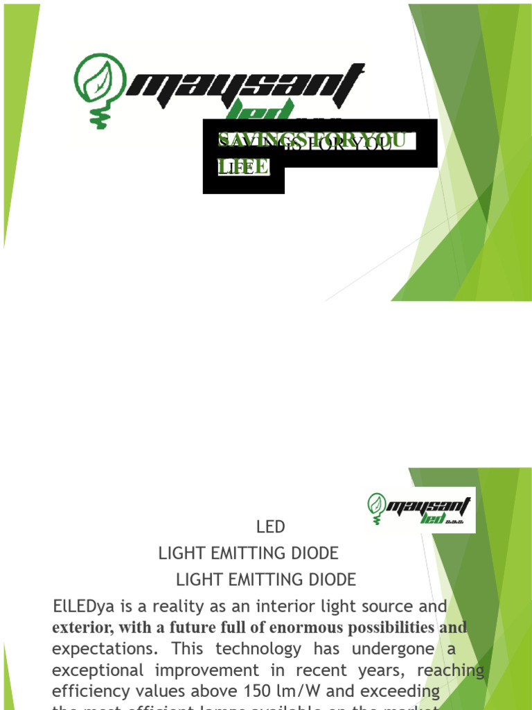 LED Lighting Presentation. | PDF | Light Emitting Diode | Lighting