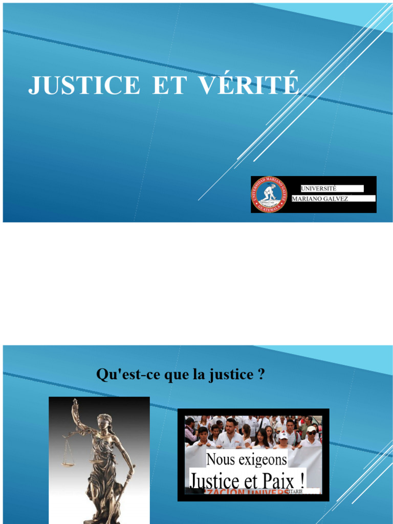 Justice et vérité : concepts clés expliqués | PDF | Vérité | Justice