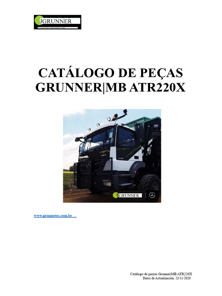 Catálogo de Piezas Grunner MB ATR220X | PDF | Eje | Estilos de carrocería