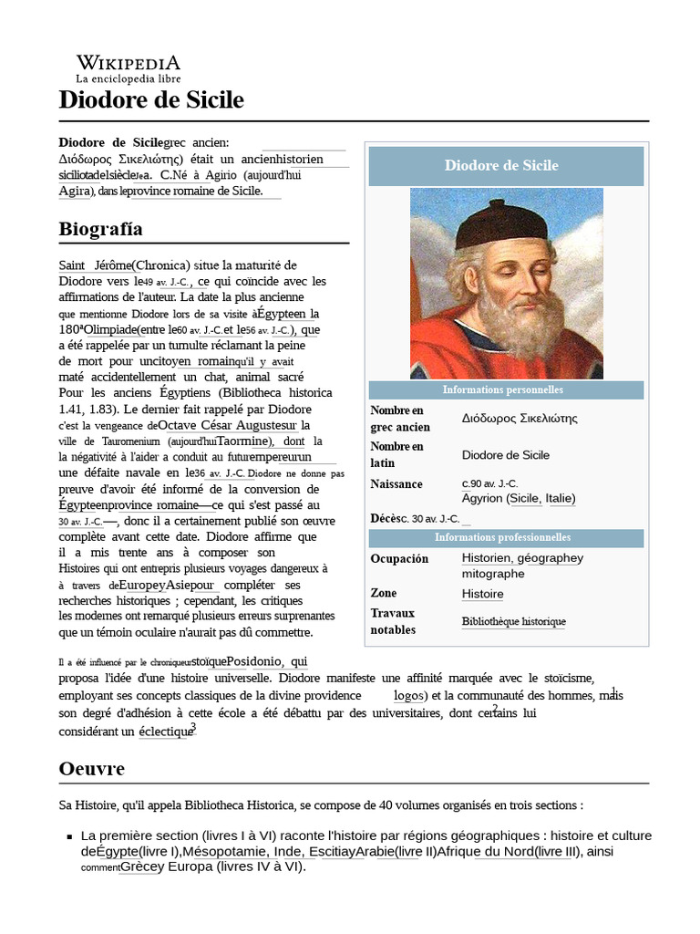 Diodore de Sicile : Historien de l'Antiquité | PDF | Grèce ancienne ...