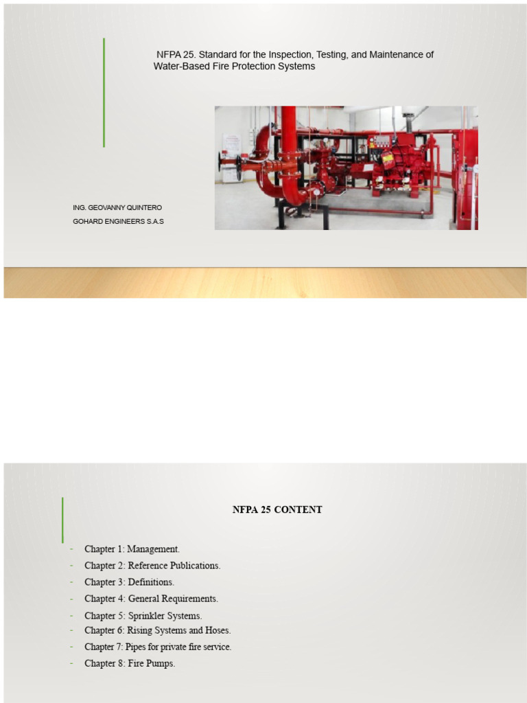 NFPA 25: Fire Protection System Guide | PDF