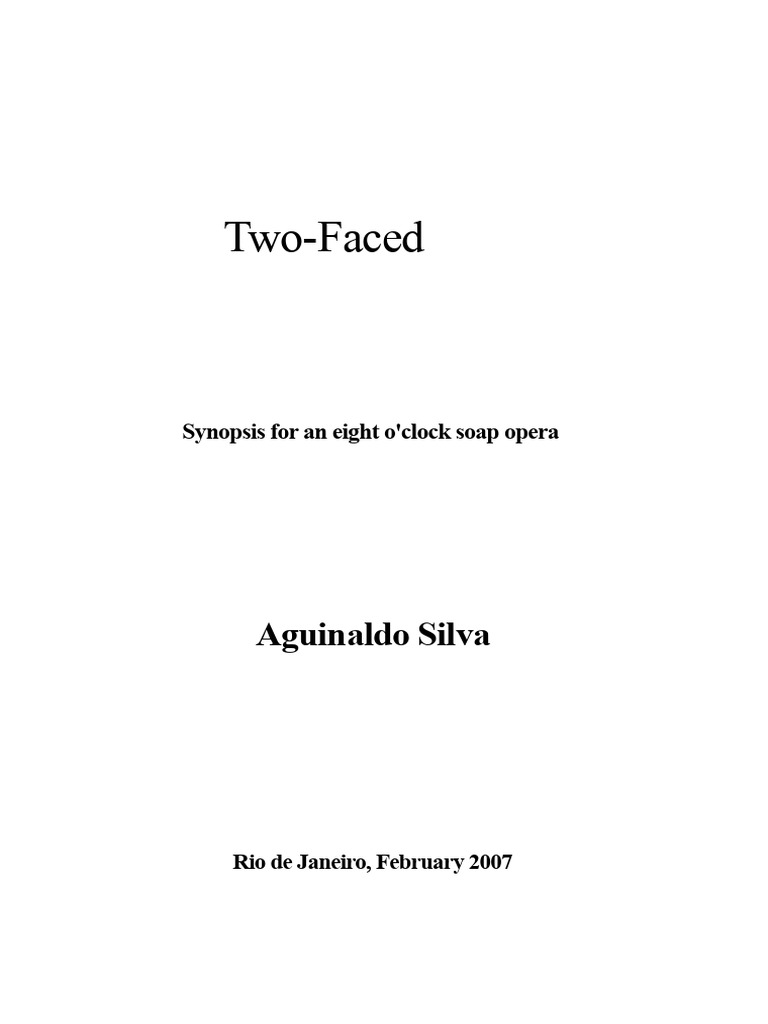 Two-Faced: A Soap Opera Synopsis | PDF