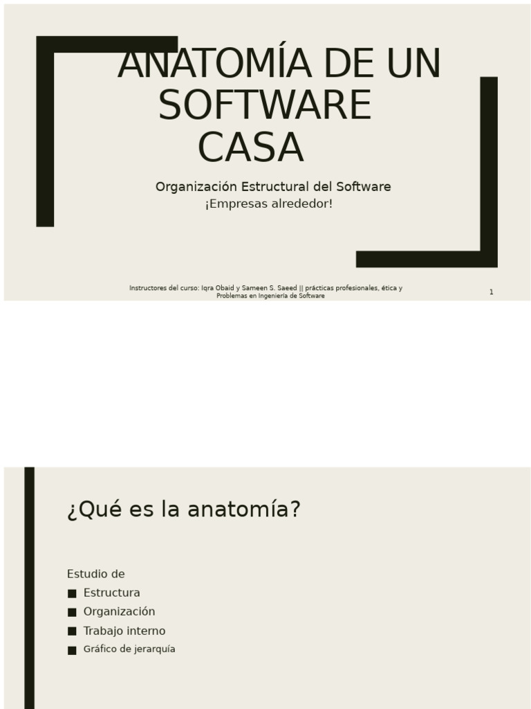 Anatomía de Una Casa de Software | PDF | Software | Ingeniería de software