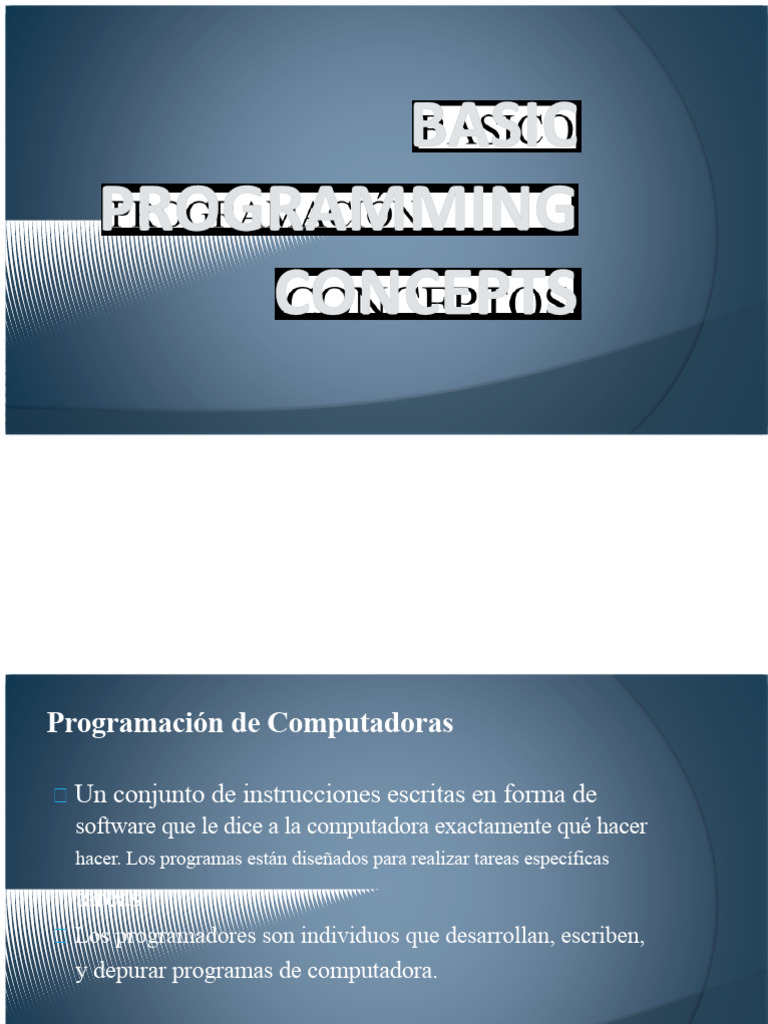 Introducción a la Programación de Computadoras | PDF | Programación ...