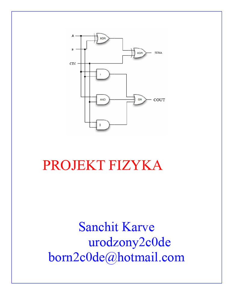 2-Bitowy Sumator Pełny | PDF