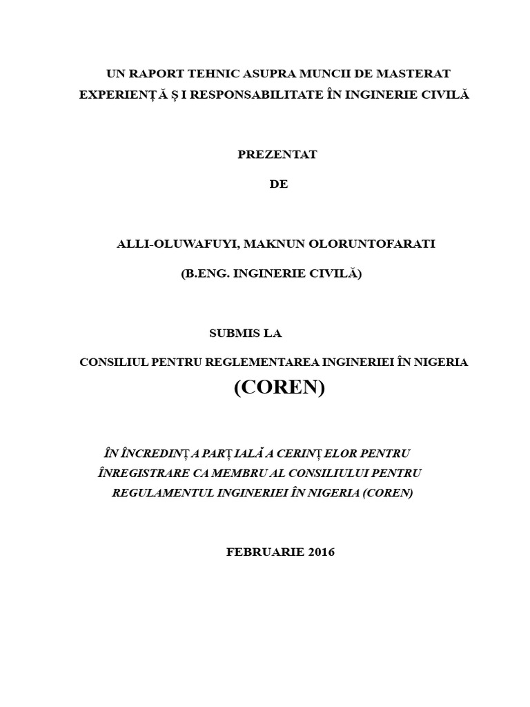 Raportul Coren - Bell MT | PDF