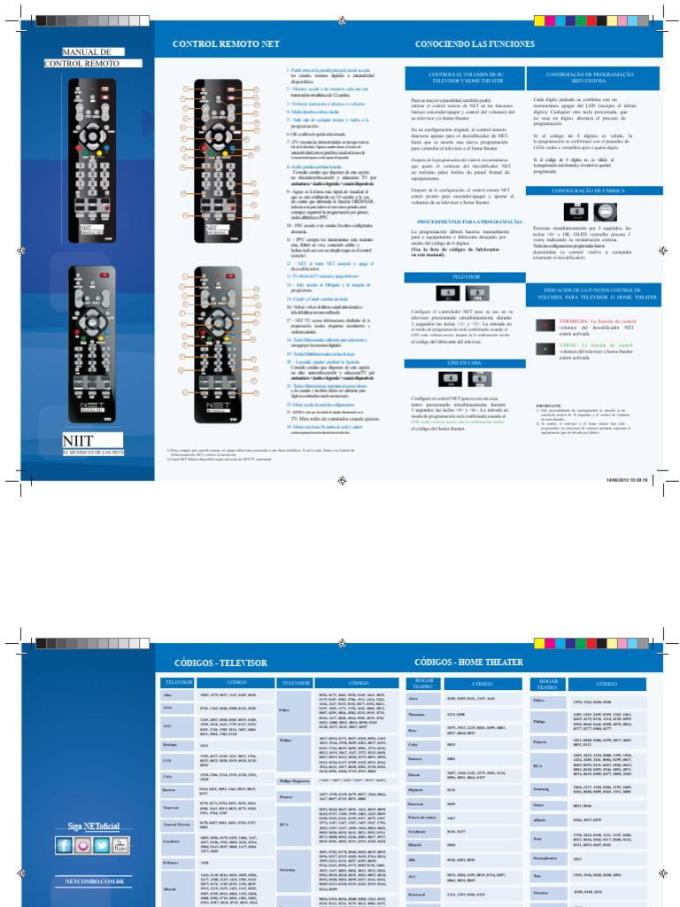 Manual Control 1374090817109 | PDF | Control remoto | Electrónica de ...