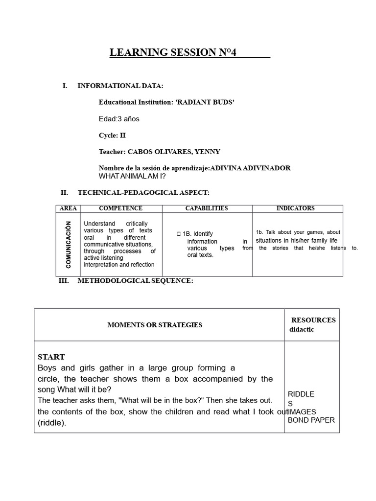 Riddle-Based Learning Session for Kids | PDF