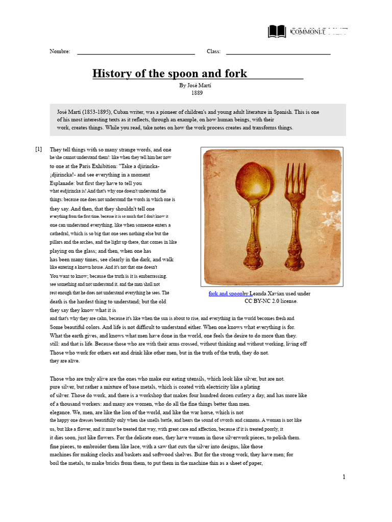 11o History of The Spoon and Fork | PDF | Spoon