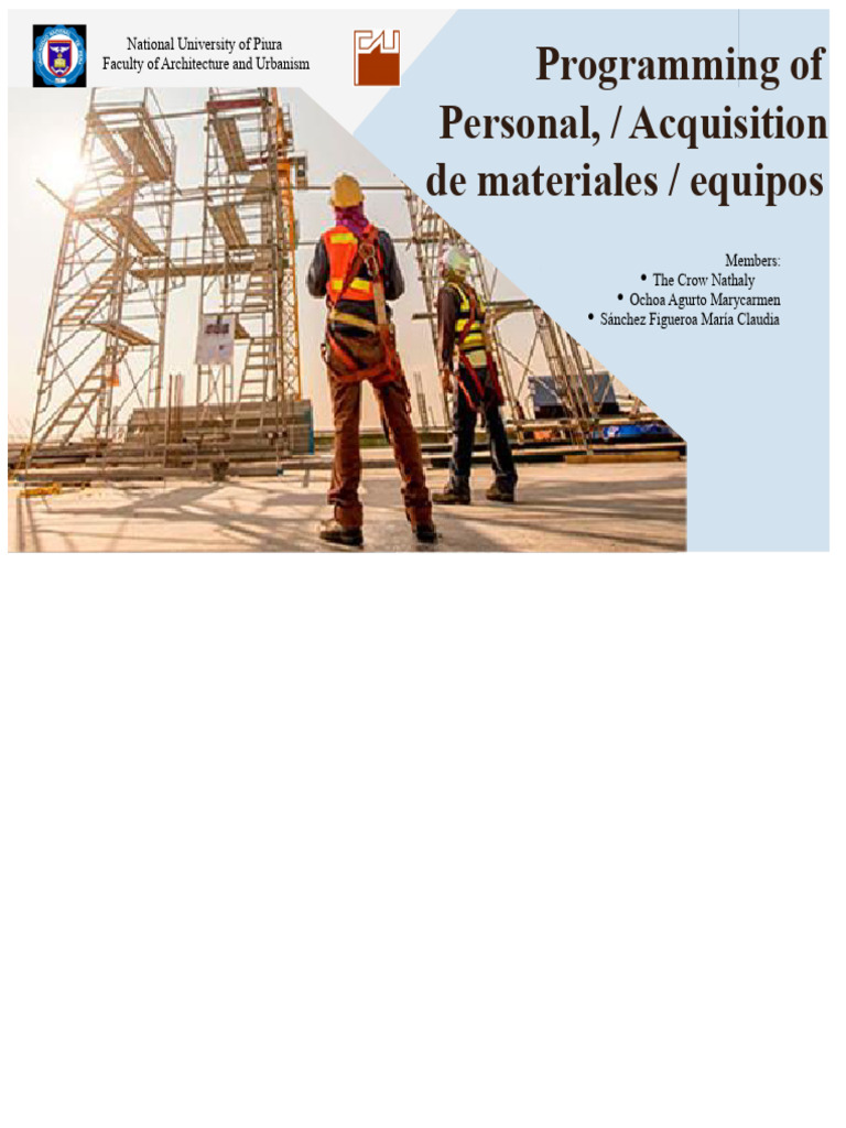 Staff Scheduling, Procurement of Materials and Equipment | PDF | Employment