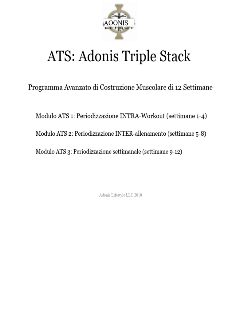 Adonis Triple Stack (ATS) | PDF