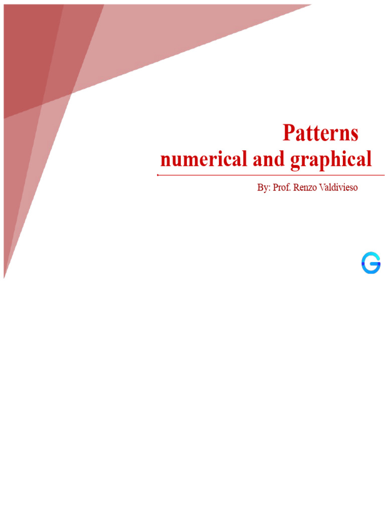 Class No. 1 - Numerical and Graphic Patterns - March 21 | PDF ...
