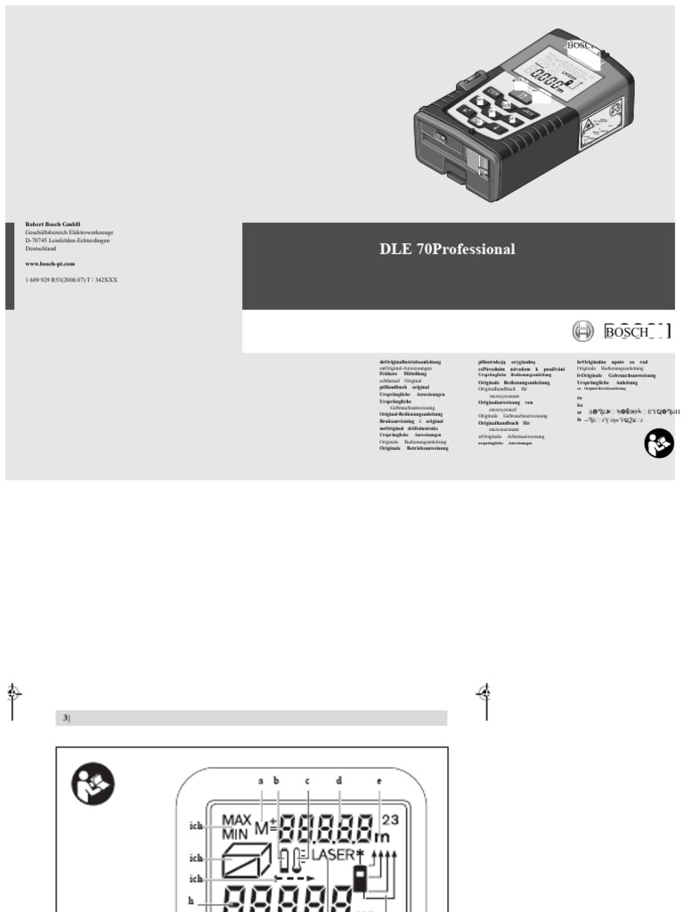 Bosch DLE 70 Bedienungsanleitung | PDF