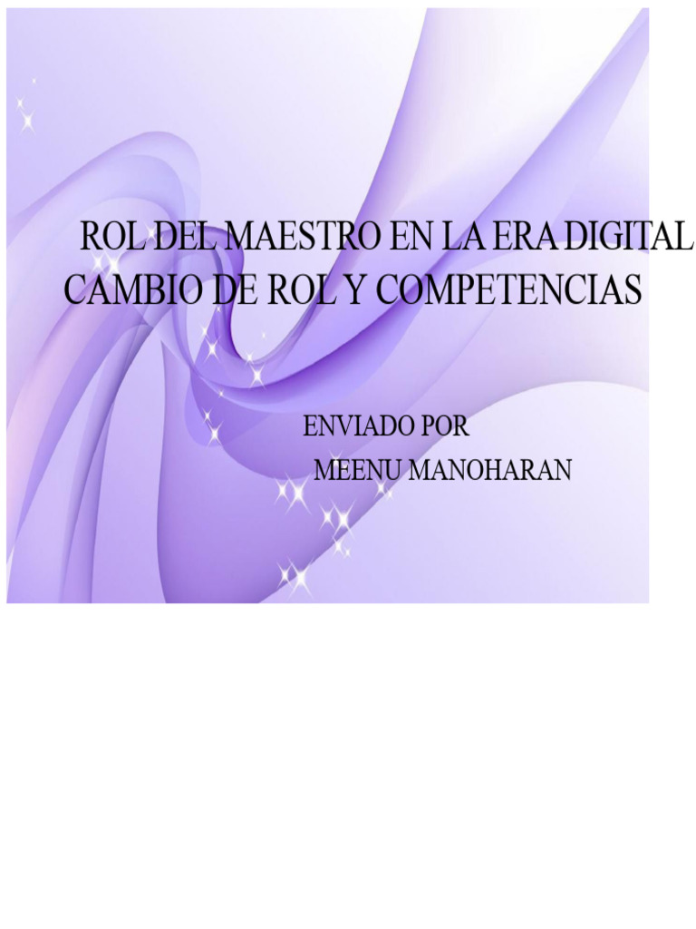El Rol Del Maestro en La Era Digital | PDF | Enseñando | Maestros