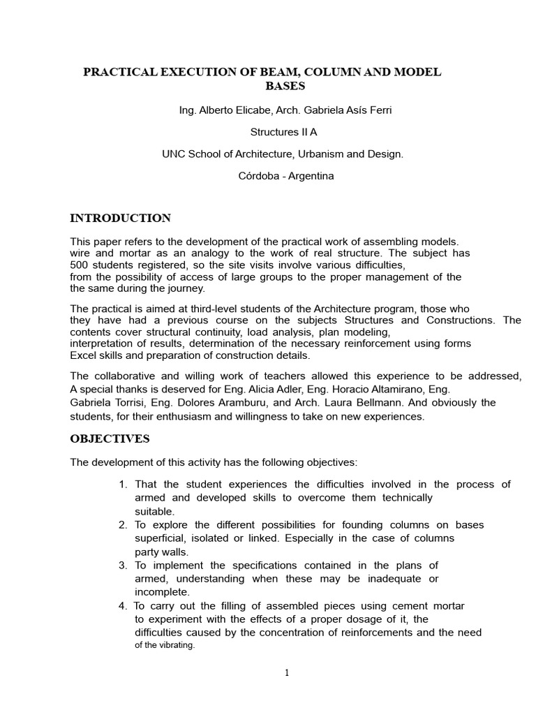 Practical Guide to Beam and Column Models | PDF | Beam (Structure) | Column