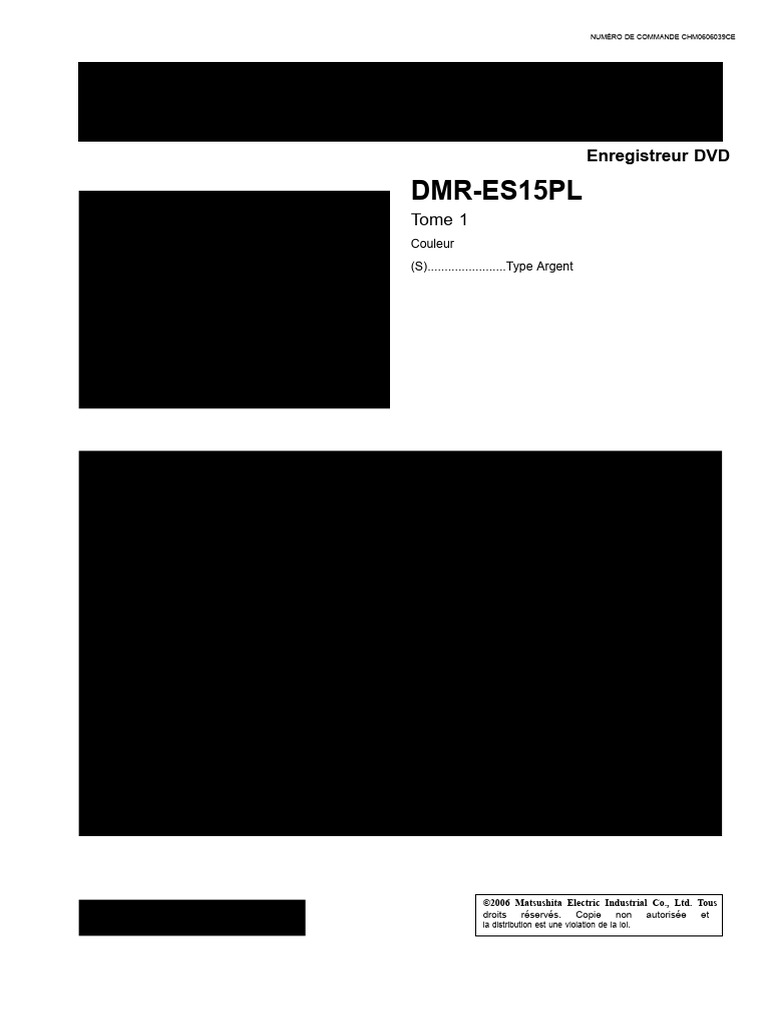 Manuel de service DMR-ES15PL | PDF | Soudage | Construction