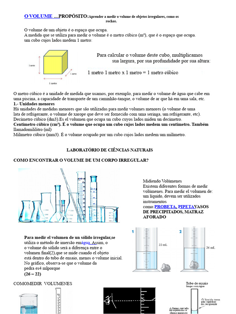 Laboratório O VOLUME | PDF | Volume | Metro