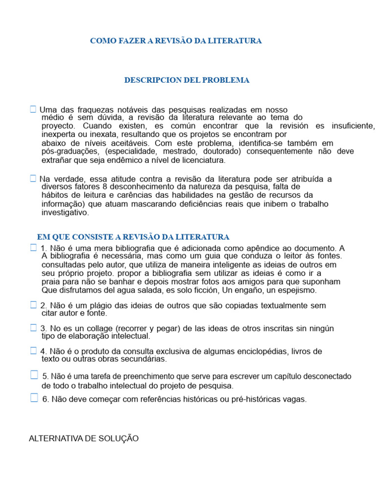 Guia Prático para Revisão da Literatura | PDF | Bibliotecas