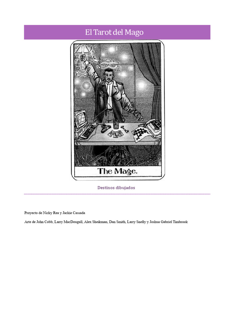 Tarot del Mago: Guía y Simbolismo | PDF | Tarot | Jugando a las cartas