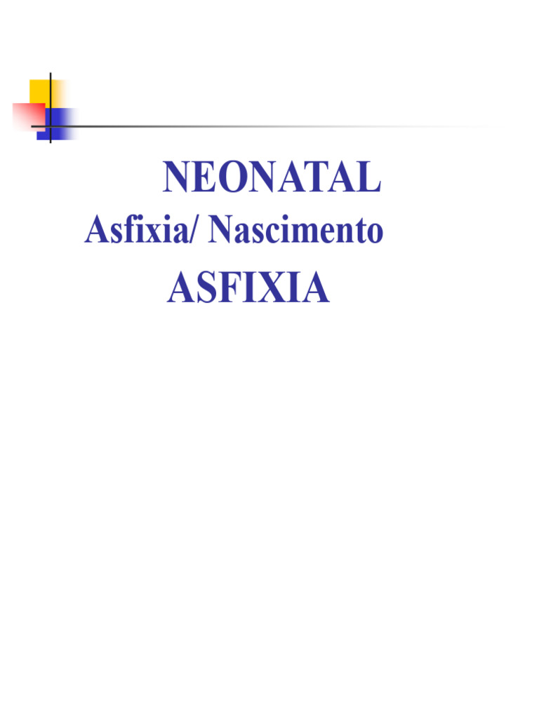 Asfixia ao nascer TMCH | PDF | Medicina Clínica | Especialidades médicas