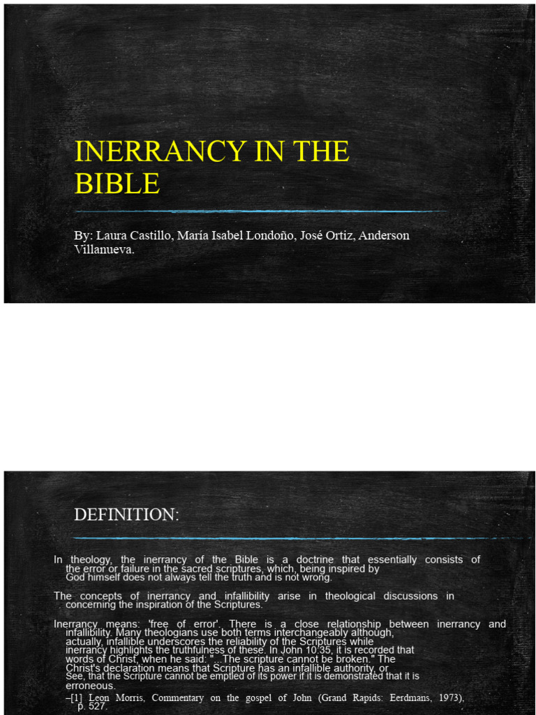 Understanding Biblical Inerrancy | PDF | Biblical Inerrancy | Bible