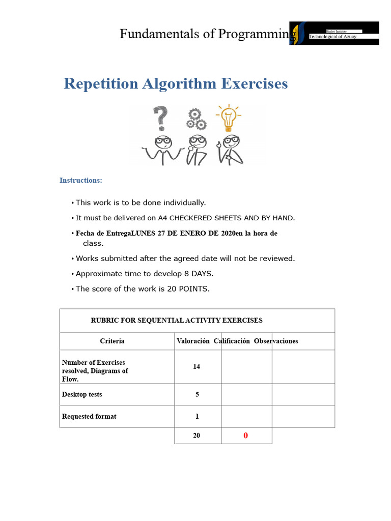 Programming Repetition Exercises Guide | PDF | Algorithms | Prime Number