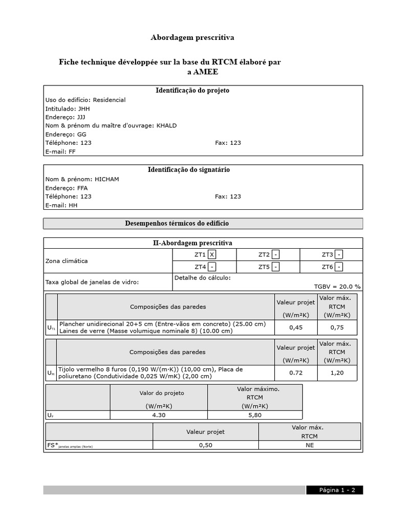 Desempenho Térmico Residencial JHH | PDF