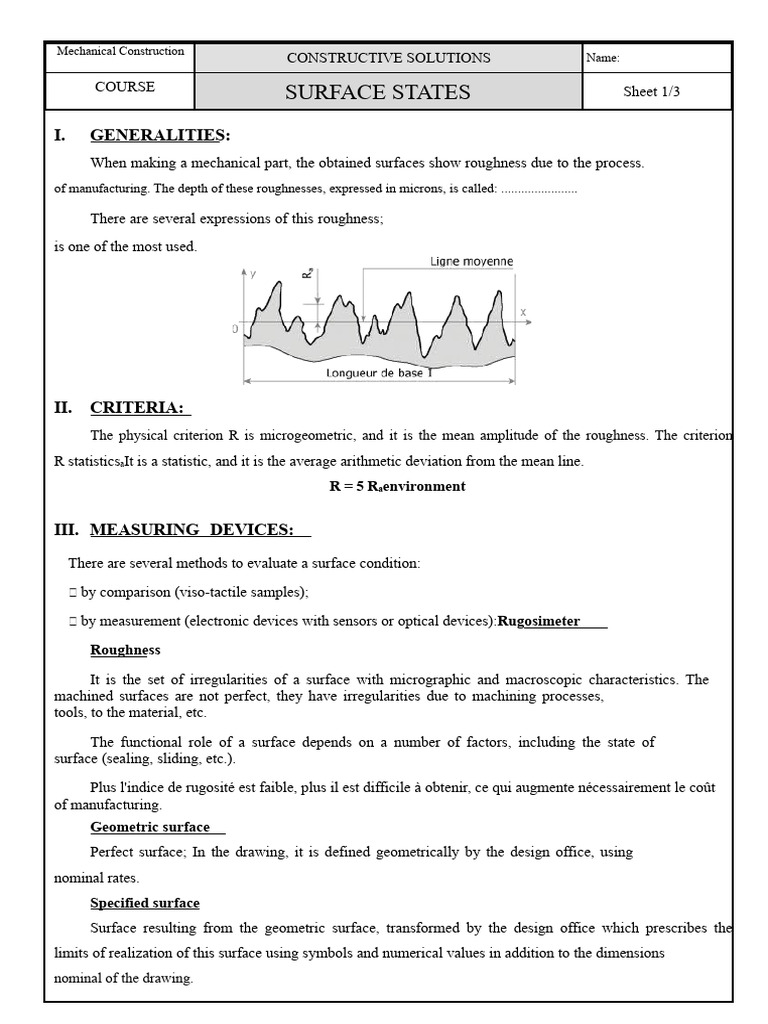 Understanding Surface Roughness in Mechanics | PDF | Surface Roughness ...