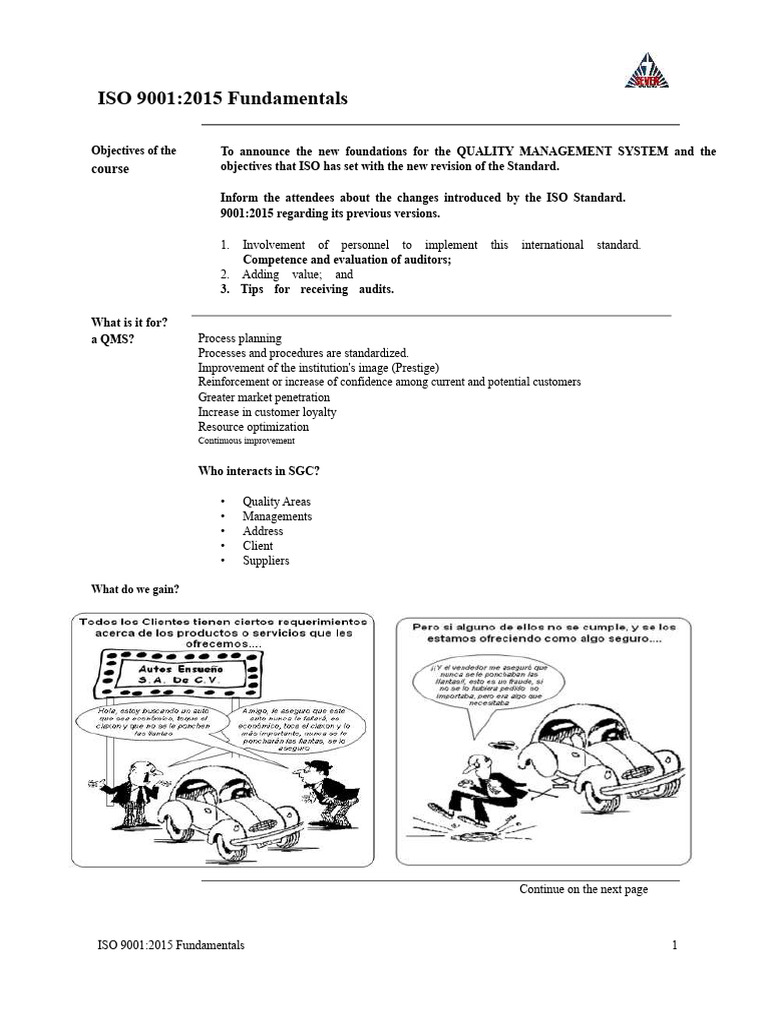 ISO 9001:2015 Quality Management Basics | PDF | Audit | Risk