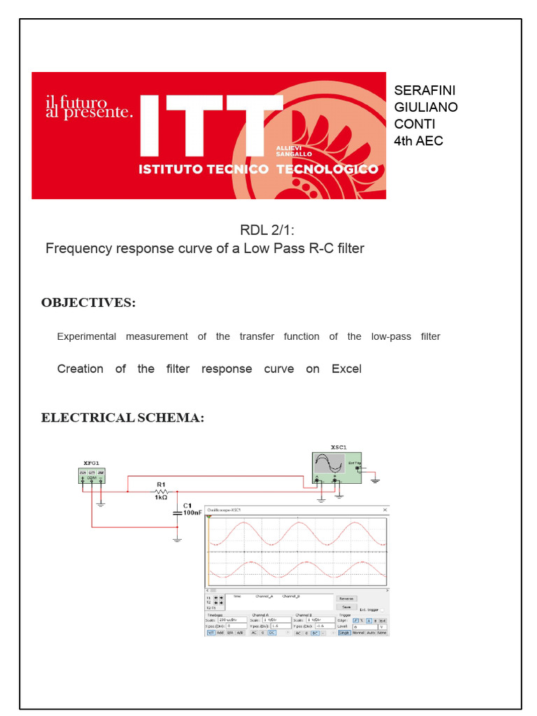 Low Pass R-C Filter Response Curve | PDF | Electronic Filter | Low Pass ...