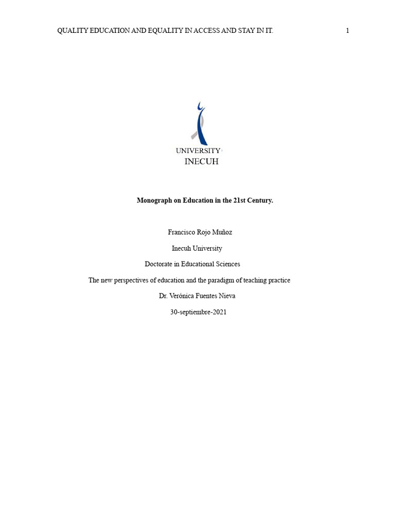 Quality Education and Equal Access in 21st Century | PDF | Pedagogy ...