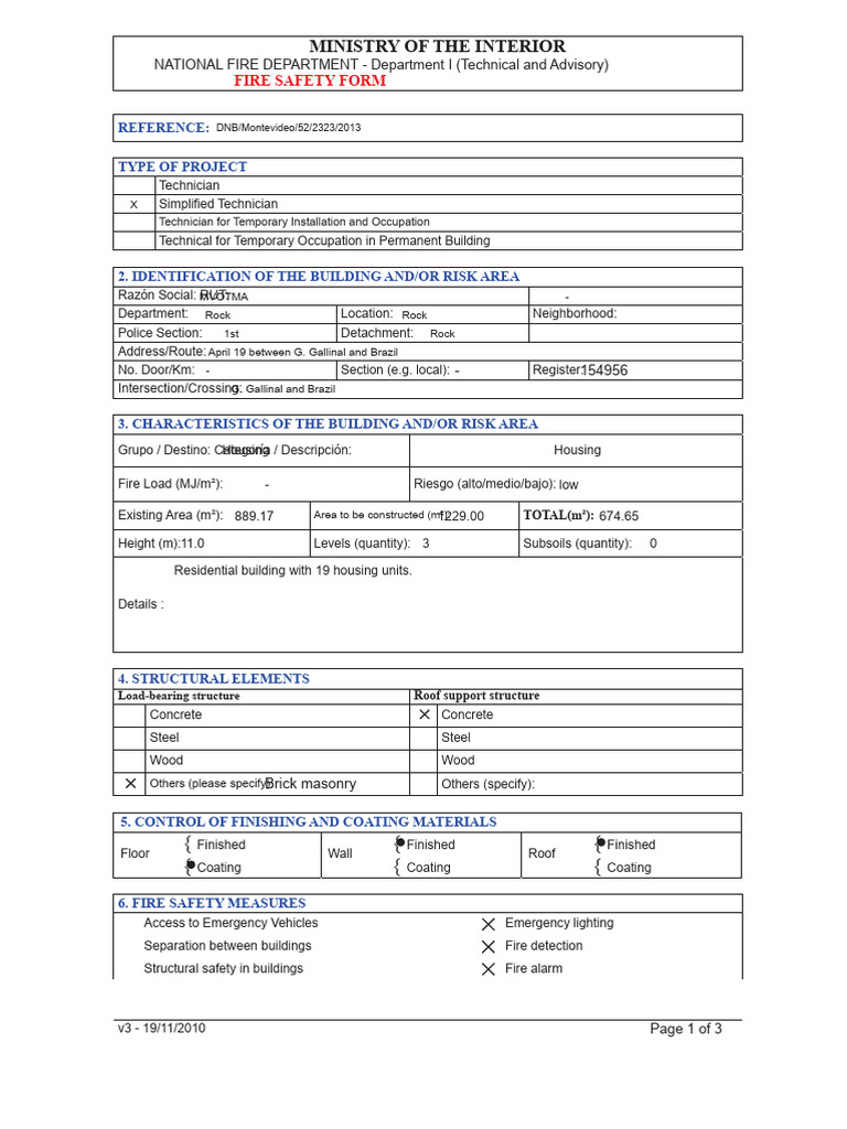 Fire Safety Compliance Form Template | PDF | Liquefied Petroleum Gas ...