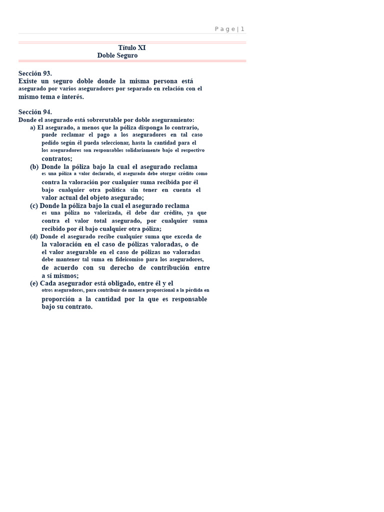 Notas de Reaseguro de Doble Seguro | PDF | Reaseguro | Póliza de seguros