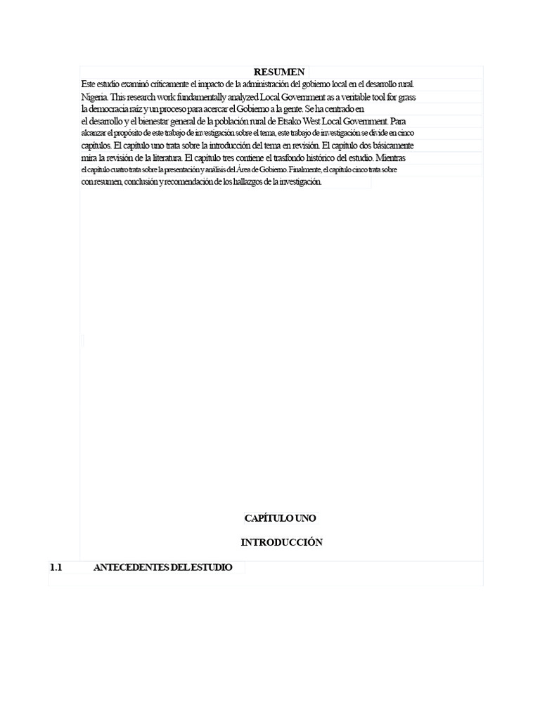 Impacto del Gobierno Local en el Desarrollo Rural | PDF | Gobierno ...