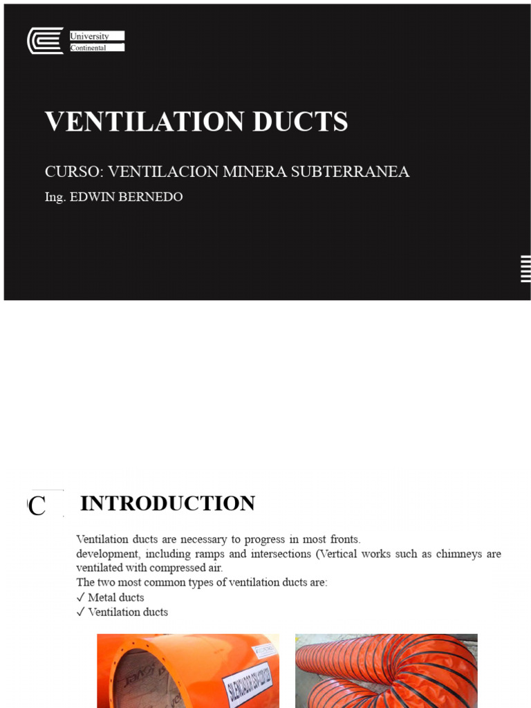 Mining Ventilation Ducts Overview | PDF | Duct (Flow) | Ventilation ...