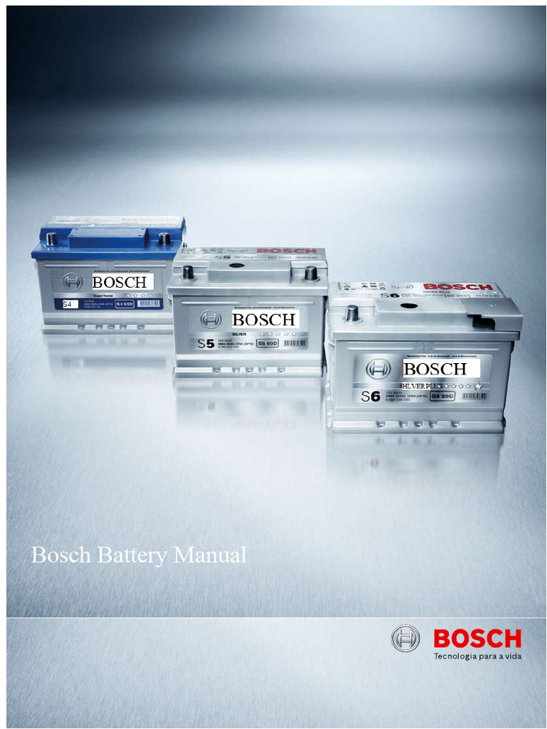 Bosch Battery Manual Overview | PDF | Electric Current | Voltage