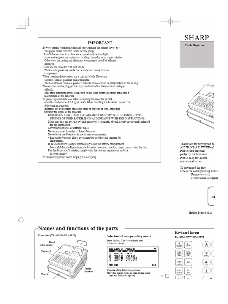Cash Register Setup and Safety Guide | PDF | Computer Keyboard ...