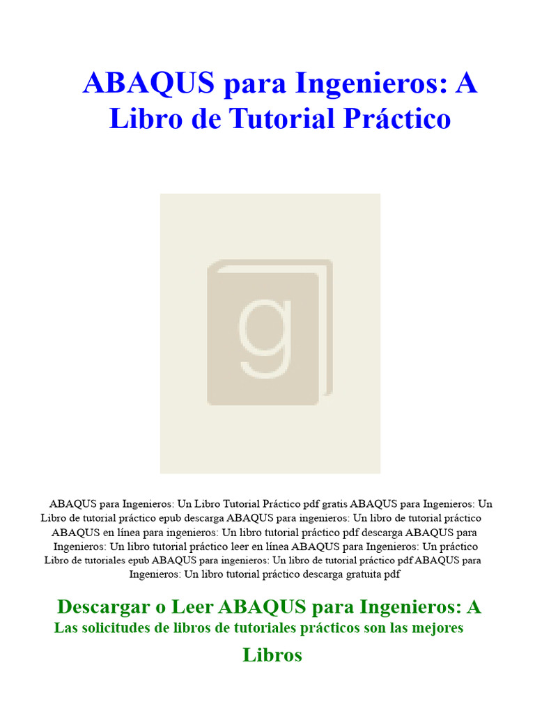 Tutorial Práctico de ABAQUS para Ingenieros | PDF