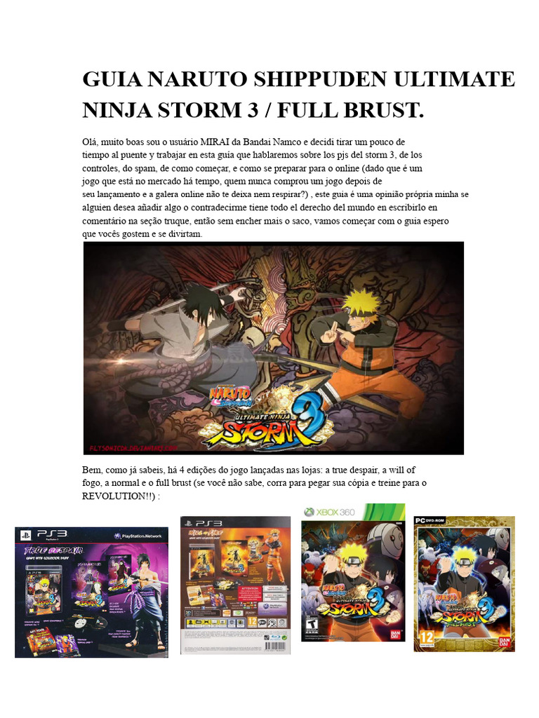 Guia Completa de Naruto Storm 3 | PDF