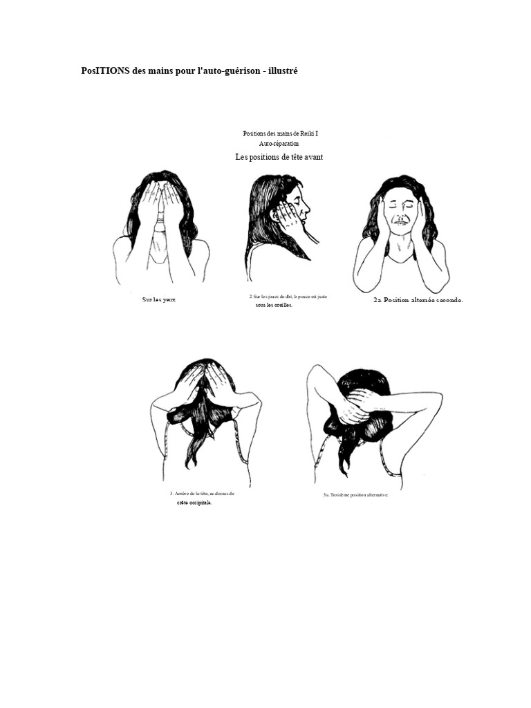 Positions de mains Reiki pour auto-guérison | PDF | Main | Reiki