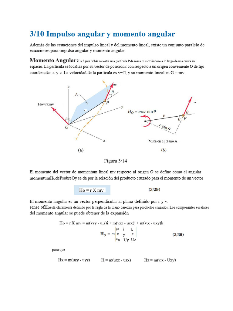 CAPÍTULO 3 Impulso Angular y Momento Angular | PDF | Esfuerzo de ...