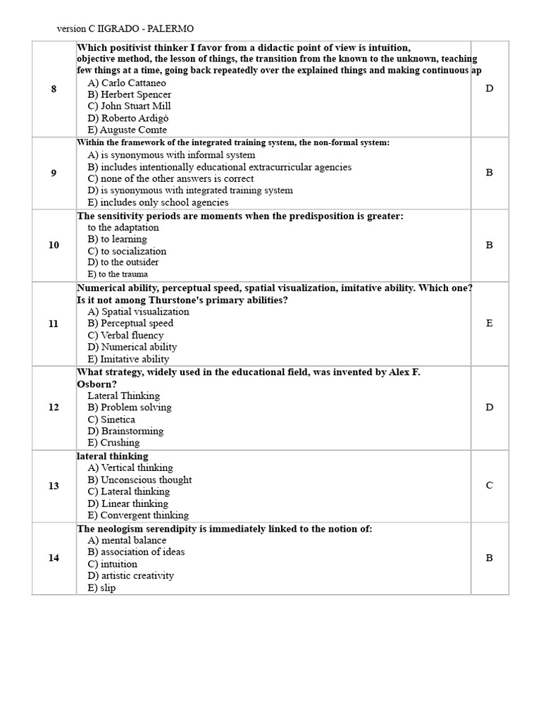 Test Previous Tfa-36 | PDF | Empathy | Psychological Concepts