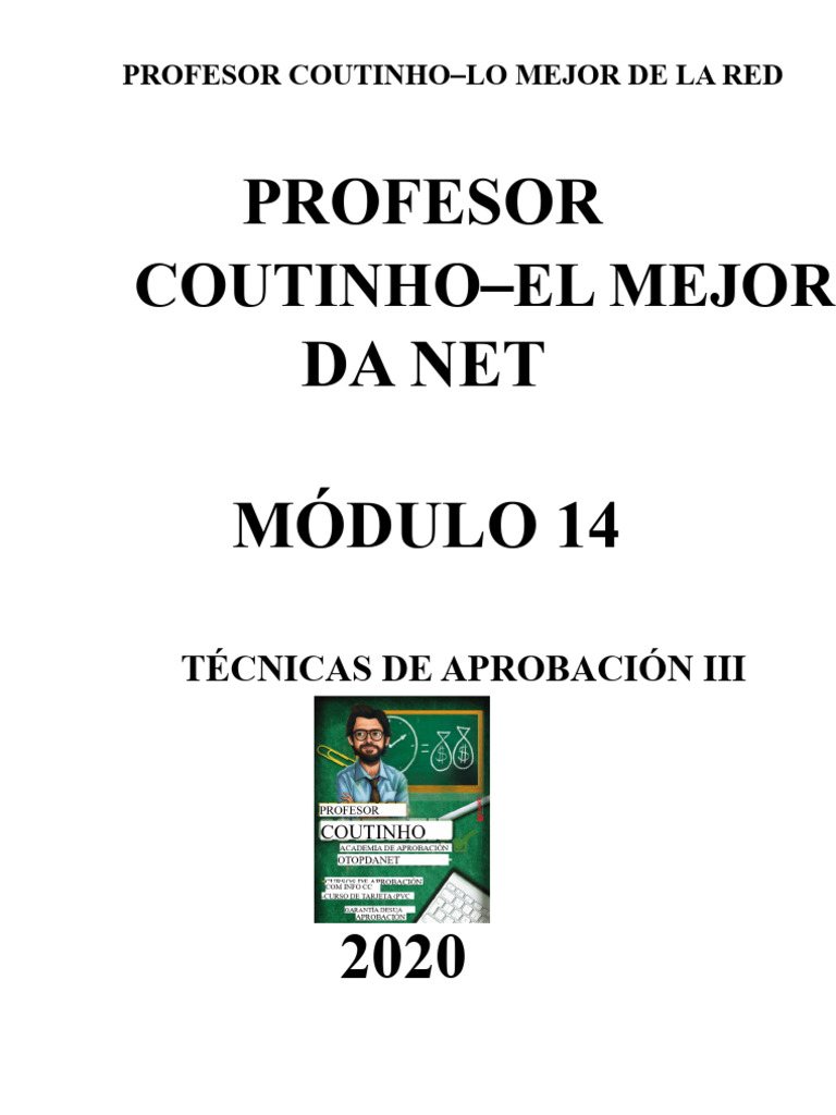 MÓDULO 14 - TÉCNICAS DE APROBACIÓN III (1) | PDF