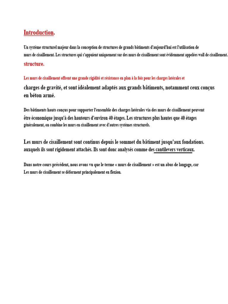Comportement des murs de cisaillement en bâtiment | PDF | Résistance ...