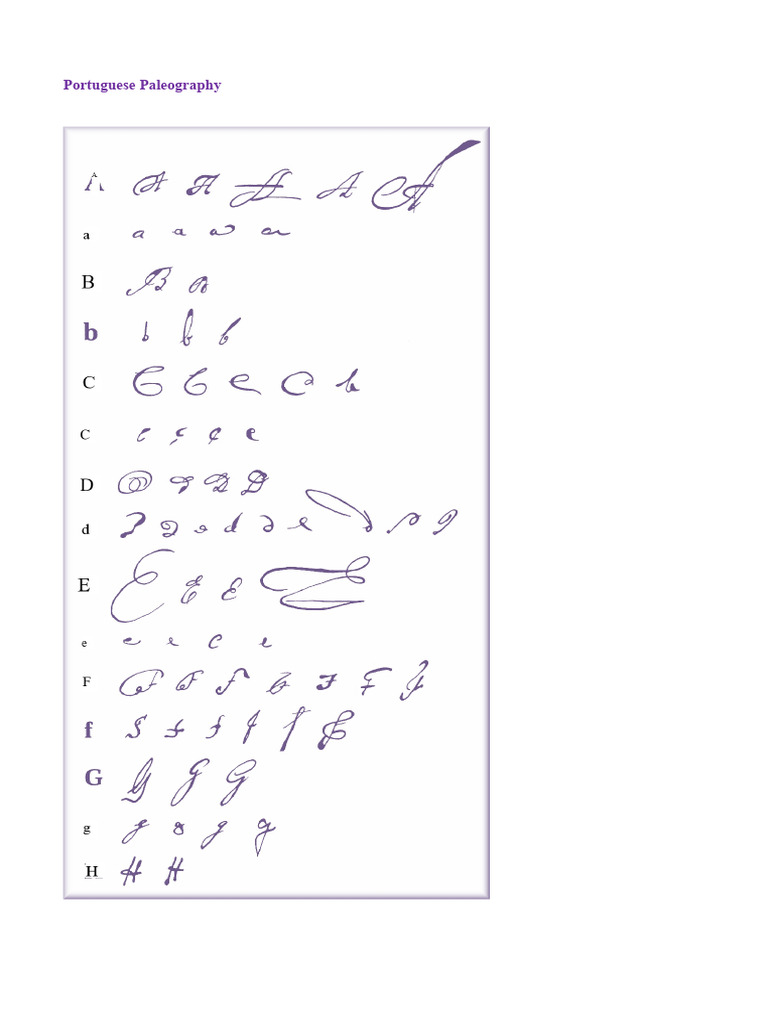 Portuguese Paleography Terms Guide | PDF
