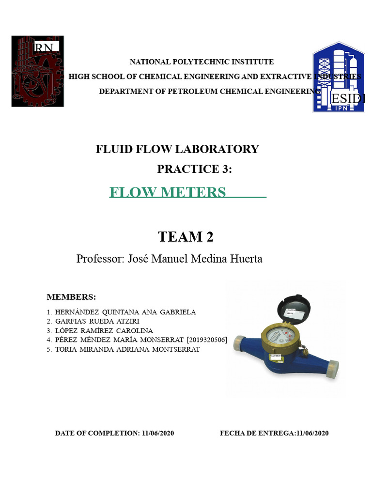 Flow Meter Calibration and Analysis | PDF | Flow Measurement | Soft Matter